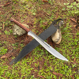 21 Inch Hand Forged Eli Machate Knife | Survival Tool, Truck Leaf, Viking Knives, Spring,Balance water tempered | Handmade Hunting Knife