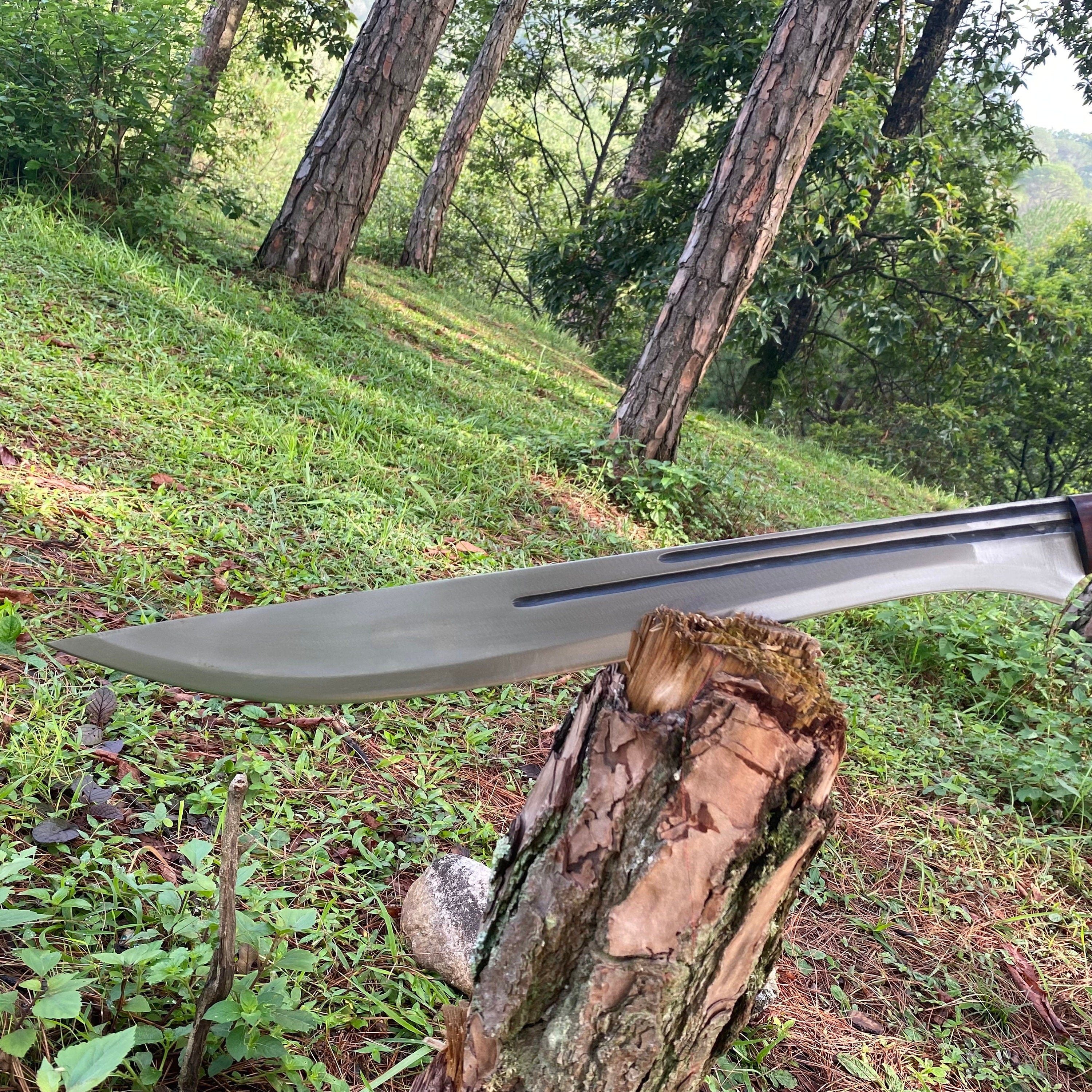 14 Inch Blade Predator EUK Machete Knife - Hand Forged Bushcraft