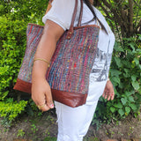 Recycled Silk Leather Shoulder Bag - FWOSI 