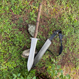 18 inch Hand forged Viking Spear | Highly Graded Carbon Steel Throwing Razor Sharp Machete knife | Ready To Use | Handmade In Nepal