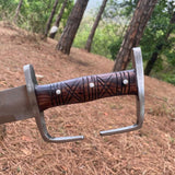 Long Woodcutting Viking Machete | Handmade Custom Survival knife | Handforged Viking Machete | Ready To Use Full tang Machete