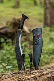 13 Inches Paro Black Tactical Knife | Outdoor Hunting Kukri Knife | Handmade in Nepal | Best for Wood Chopping | Gift For Him