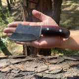 4" Hand Forged Custom Pocket Knife, Handmade Knife, Leather Knife Sheath, Hunting Knife, Survival Tool, Truck Leaf Spring, Christmas Gifts