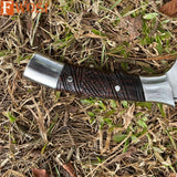 Hand Forged kukri Machete, 15.5" Blade Bowie knife, Jeep Leaf Spring, Balance water tempered, full tang-Sharpen, Ready to use