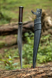 13 Inch Seax knife| Machete Balance oil tempered Knife | Ready to use hand forged knives/Knife | Fixed blade Full Tang Knife