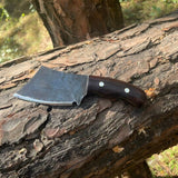 4" Hand Forged Custom Pocket Knife, Handmade Knife, Leather Knife Sheath, Hunting Knife, Survival Tool, Truck Leaf Spring, Christmas Gifts