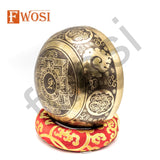 Sound Bowl Meditation Set | Hand Crafted Goddess Saraswati Healing Bowl | Antique Tibetan Singing Bowl with Mallet & Cushion for Yoga - FWOSI