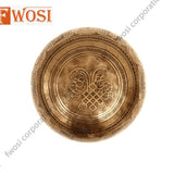 9.5 Inch Full Moon Tibetan Singing Bowl with Mallet | Antique Mindfulness Bell Meditation Bowl for Yoga, Chakra Healing | Self-Care Gift - FWOSI