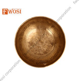 9.5 Inch Full Moon Tibetan Singing Bowl with Mallet | Antique Mindfulness Bell Meditation Bowl for Yoga, Chakra Healing | Self-Care Gift - FWOSI
