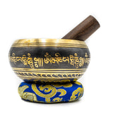 Tibetan Singing Bowl Set | Buddha Eye Carving Sound Bowl Mindfulness Bell | Antique Spiritual Yoga Meditation Bowl | Healing Bowl - FWOSI