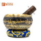 Tibetan Singing Bowl Set | Buddha Eye Carving Sound Bowl Mindfulness Bell | Antique Spiritual Yoga Meditation Bowl | Healing Bowl - FWOSI