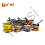 Tibetan Singing Bowls Set | Antique Mindfulness Bell Meditation Bowl Yoga Therapy | Healing Bowl | Sound Bowl | Self-Care Gift - FWOSI